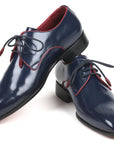 Paul Parkman Medallion Toe Navy Derby Shoes (ID