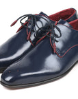Paul Parkman Beige & Brown Plaid Canvas Derby Shoes (ID
