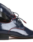 Paul Parkman Beige & Brown Plaid Canvas Derby Shoes (ID