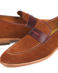 Paul Parkman Beige & Brown Plaid Canvas Derby Shoes (ID