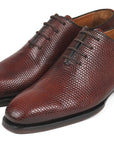 Paul Parkman Beige & Brown Plaid Canvas Derby Shoes (ID
