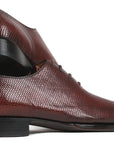 Paul Parkman Beige & Brown Plaid Canvas Derby Shoes (ID