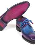 Paul Parkman Beige & Brown Plaid Canvas Derby Shoes (ID