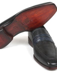 Paul Parkman Beige & Brown Plaid Canvas Derby Shoes (ID