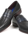 Paul Parkman Beige & Brown Plaid Canvas Derby Shoes (ID