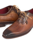 Paul Parkman Men's Brown & Camel Medallion Toe Oxfords (ID