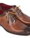 Paul Parkman Men's Brown & Camel Medallion Toe Oxfords (ID