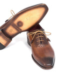 Paul Parkman Men's Brown & Camel Medallion Toe Oxfords (ID