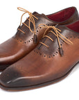 Paul Parkman Men's Brown & Camel Medallion Toe Oxfords (ID
