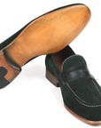 Paul Parkman Beige & Brown Plaid Canvas Derby Shoes (ID