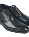 Paul Parkman Beige & Brown Plaid Canvas Derby Shoes (ID
