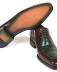 Paul Parkman Beige & Brown Plaid Canvas Derby Shoes (ID