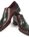 Paul Parkman Beige & Brown Plaid Canvas Derby Shoes (ID