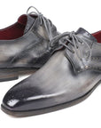Paul Parkman Men's Gray Medallion Toe Derby Shoes (ID