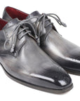 Paul Parkman Men's Gray Medallion Toe Derby Shoes (ID