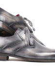 Paul Parkman Men's Gray Medallion Toe Derby Shoes (ID