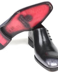 Paul Parkman Side Lace Oxfords Gray Burnished (ID