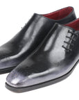 Paul Parkman Side Lace Oxfords Gray Burnished (ID