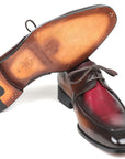 Paul Parkman Brown & Bordeaux Dual Tone Apron Derby Shoes (ID