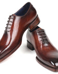 Paul Parkman Goodyear Welted Wholecut Oxfords Brown Hand-Painted (ID