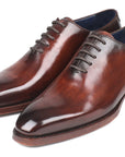 Paul Parkman Goodyear Welted Wholecut Oxfords Brown Hand-Painted (ID