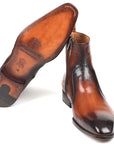 Paul Parkman Brown Burnished Side Zipper Boots (ID