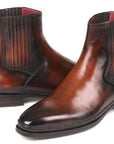 Paul Parkman Chelsea Boots Brown Burnished Leather (ID