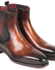 Paul Parkman Chelsea Boots Brown Burnished Leather (ID