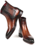 Paul Parkman Chelsea Boots Brown Burnished Leather (ID