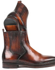Paul Parkman Chelsea Boots Brown Burnished Leather (ID