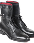 Paul Parkman Men's High Boots Black Calfskin (ID