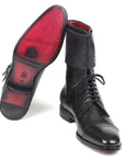 Paul Parkman Men's High Boots Black Calfskin (ID