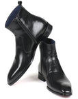 Paul Parkman Black Leather Side Zipper Boots (ID