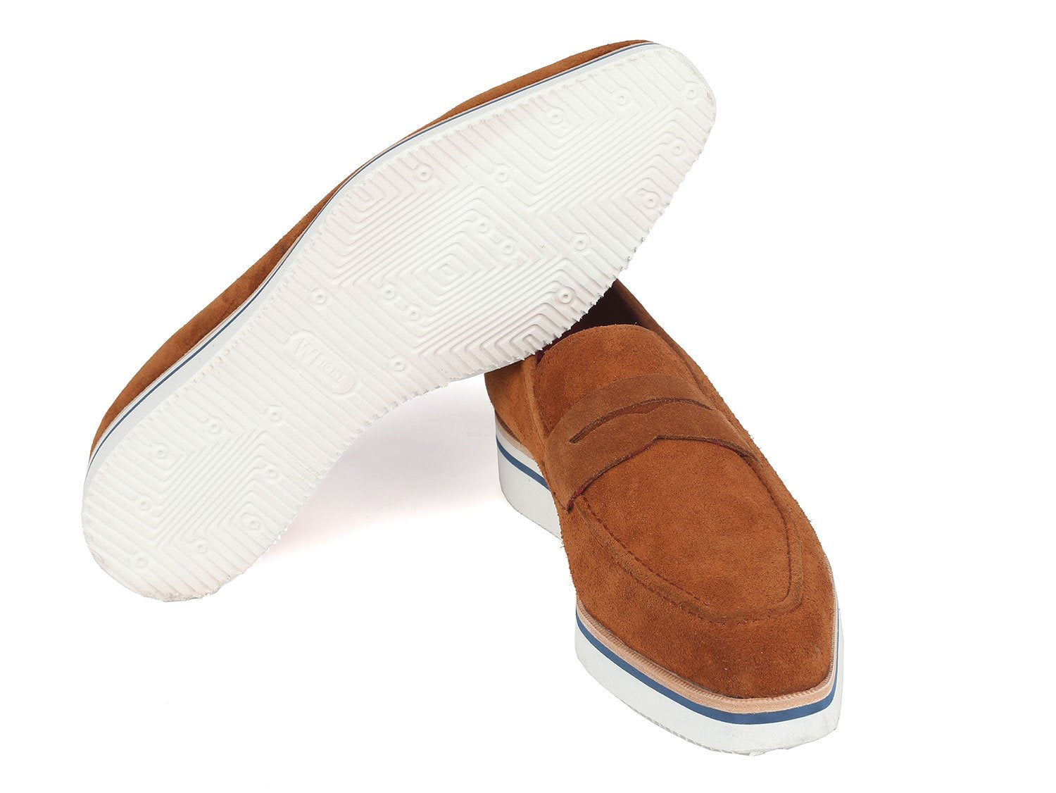 Paul Parkman Men's Smart Casual Penny Loafers Camel Suede (ID