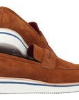 Paul Parkman Men's Smart Casual Penny Loafers Camel Suede (ID