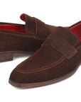 Paul Parkman Men's Penny Loafers Brown Suede (ID