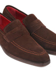 Paul Parkman Men's Penny Loafers Brown Suede (ID