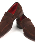 Paul Parkman Men's Penny Loafers Brown Suede (ID