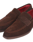 Paul Parkman Men's Penny Loafers Brown Suede (ID