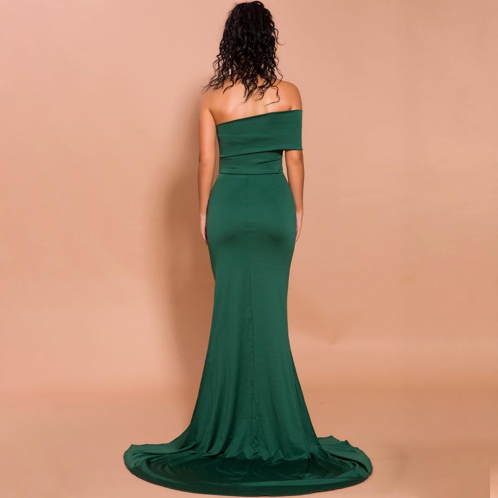 Robe de soirée verte