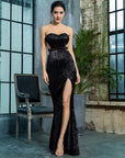 Black Sequin Gown - Toi ‘n’ Moi Ltd