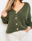 V-Neck Button Down Knitted Cardigan - Toi โnโ Moi Ltd