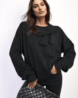 Long Sleeve Bow Detail Jumper - Toi ‘n’ Moi Ltd