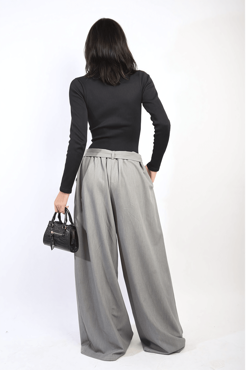 High Waist Belted Wide Leg Trouser - Toi ‘n’ Moi Ltd