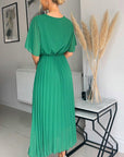 Pleated Wrap Front Maxi Dress - Toi ‘n’ Moi Ltd