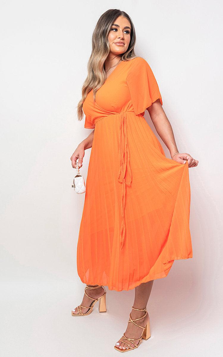 Pleated Wrap Front Maxi Dress - Toi ‘n’ Moi Ltd
