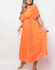 Pleated Wrap Front Maxi Dress - Toi ‘n’ Moi Ltd