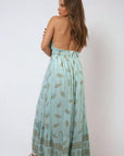 Dazzling Leaf Print Spaghetti Strap Maxi Dress - Toi ‘n’ Moi Ltd