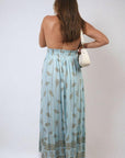 Dazzling Leaf Print Spaghetti Strap Maxi Dress - Toi ‘n’ Moi Ltd