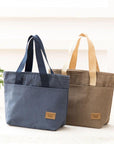 Vinsani Insulated Tote Canvas Thermal Lunch Bag Reusable Portable Cooler Bag Lightweight Convenient Foldable for Work School Picnic Office Adults & Kids - Toi ‘n’ Moi Ltd